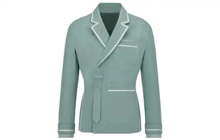 DIOR Jackets Men's Green Suit Collar Moderate Other