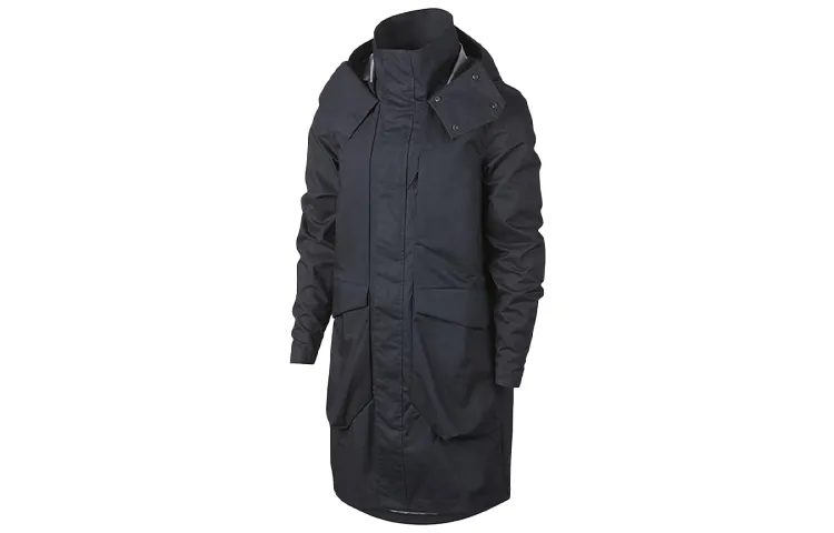 Nike Trench Coats Men's Blue Hooded Moderate Other