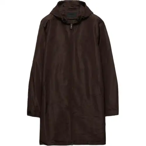 PRADA SS25 Coat Men's Dark Brown