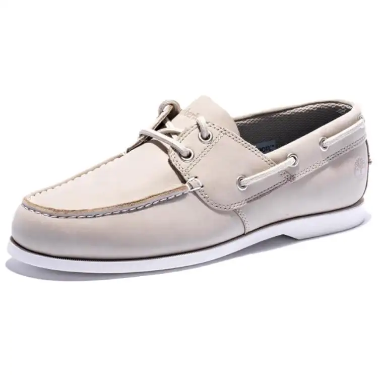Timberland Slip Resistant Abrasion Resistant Low top Casual Shoes Men's Light Gray