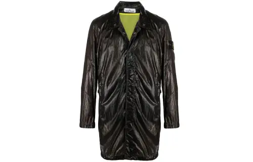 STONE ISLAND Trench Coat Men's Black