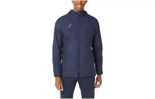 ASICS Fleece Lined Breaker Jackets Men's Dark Blue Hooded Moderate Other