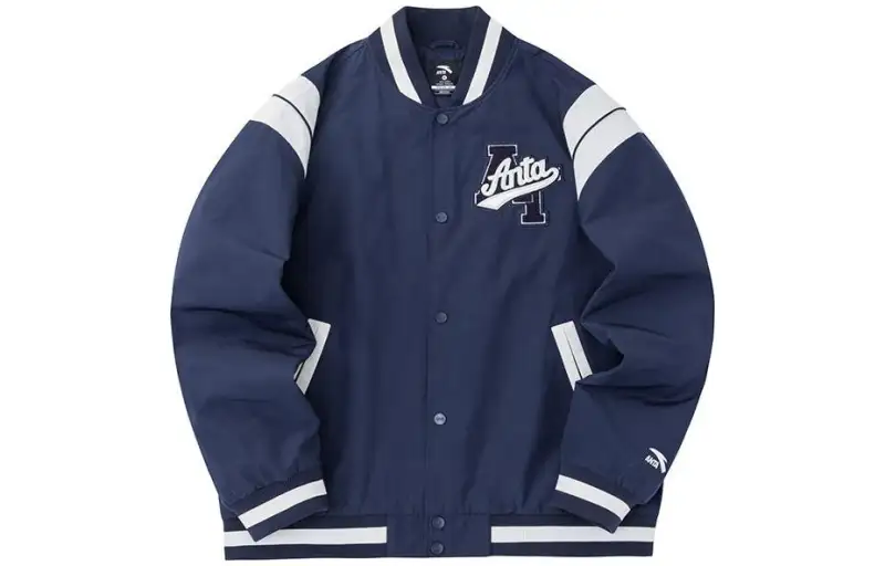 Anta Life Collection Baseball Jacket Unisex Dark Navy Blue