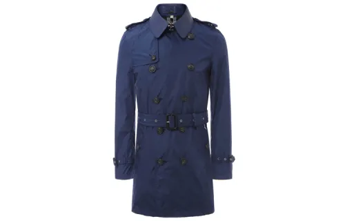 Burberry Trench Coat Men's Dark Blue