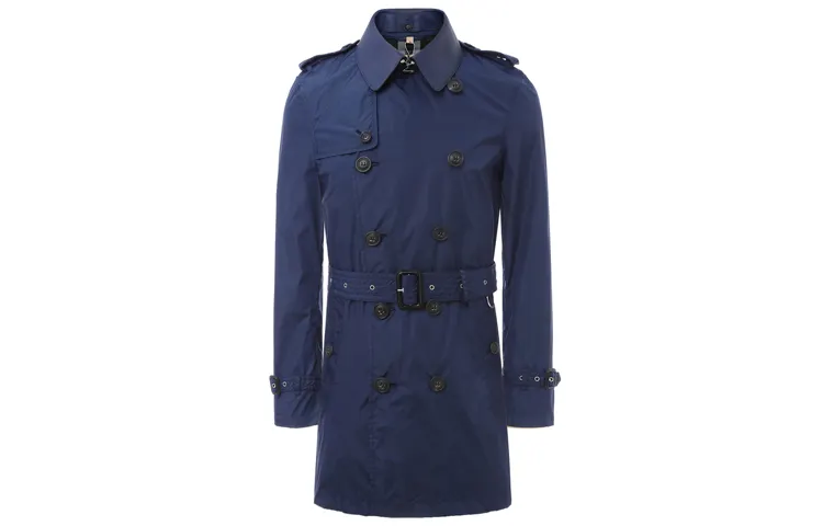 Burberry Trench Coat Men's Dark Blue