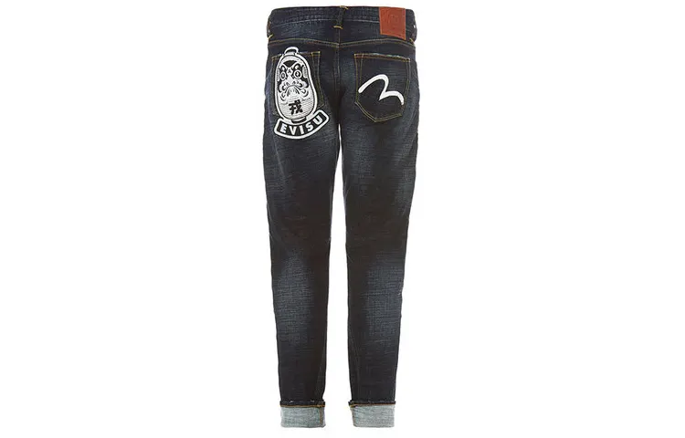 EVISU Jeans Men's Denim Blue Moderate Slim Fit Pants