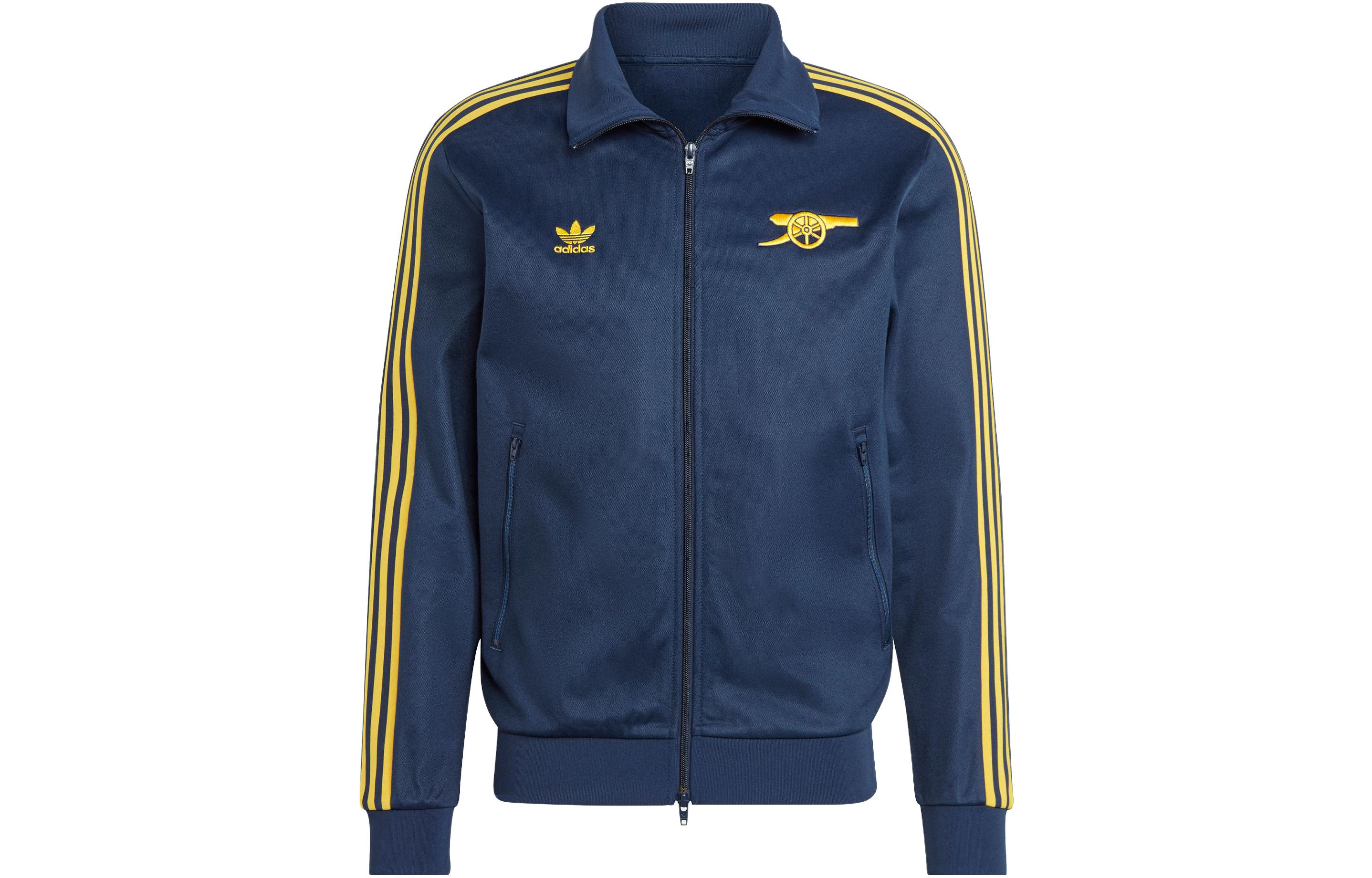 Adidas Originals ARSENAL BECKENBAUER TRACK TOP Jackets & Coats Men's College Navy/Tribal Yellow