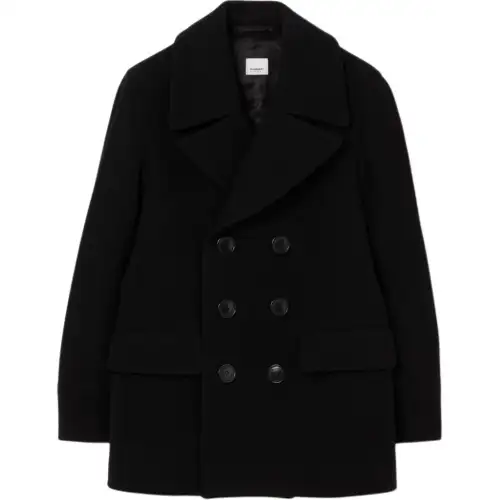 Burberry Coats Men's Black Lapel Moderate