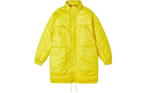 Converse Parka Coats Unisex Yellow Stand Collar Thickened