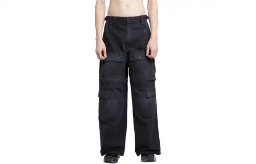 Balenciaga Jeans, Loose Fit Men's Black