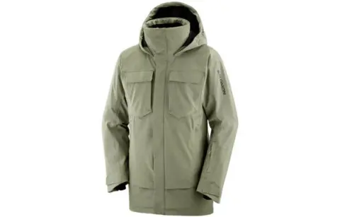 SALOMON STANCE Jackets Men's Olive Hooded (Non-detachable) Moderate Straight Fit