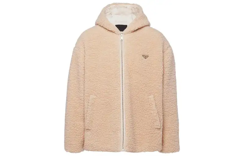 PRADA Triangle-logo Fleece Jacket