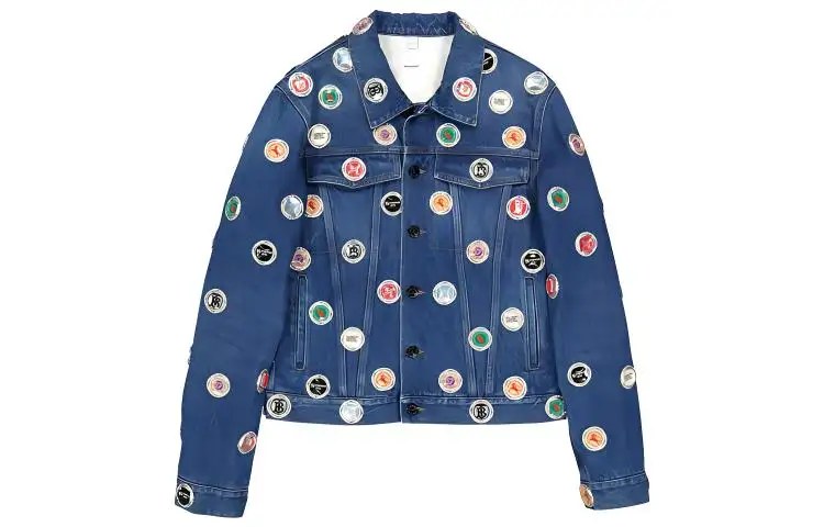 Burberry Bottle Cap Detail Denim Jacket