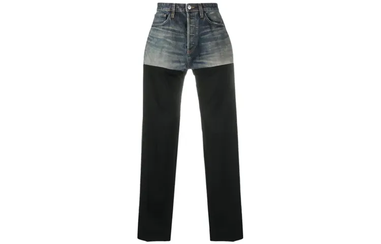 Balenciaga Jeans Men's Black Moderate Straight Fit Pants