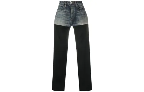 Balenciaga Jeans Men's Black Moderate Straight Fit Pants