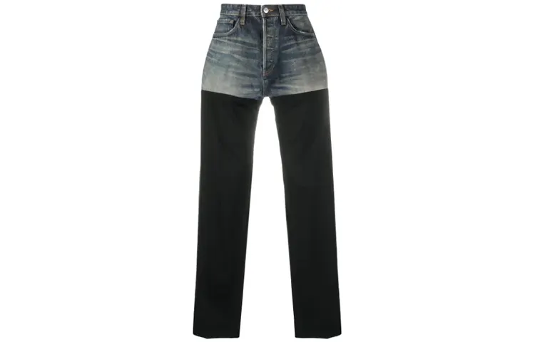 Balenciaga Jeans Men's Black Moderate Straight Fit Pants