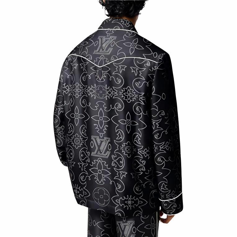 Мужская рубашка Louis Vuitton FW24 (черная) — фото 5
