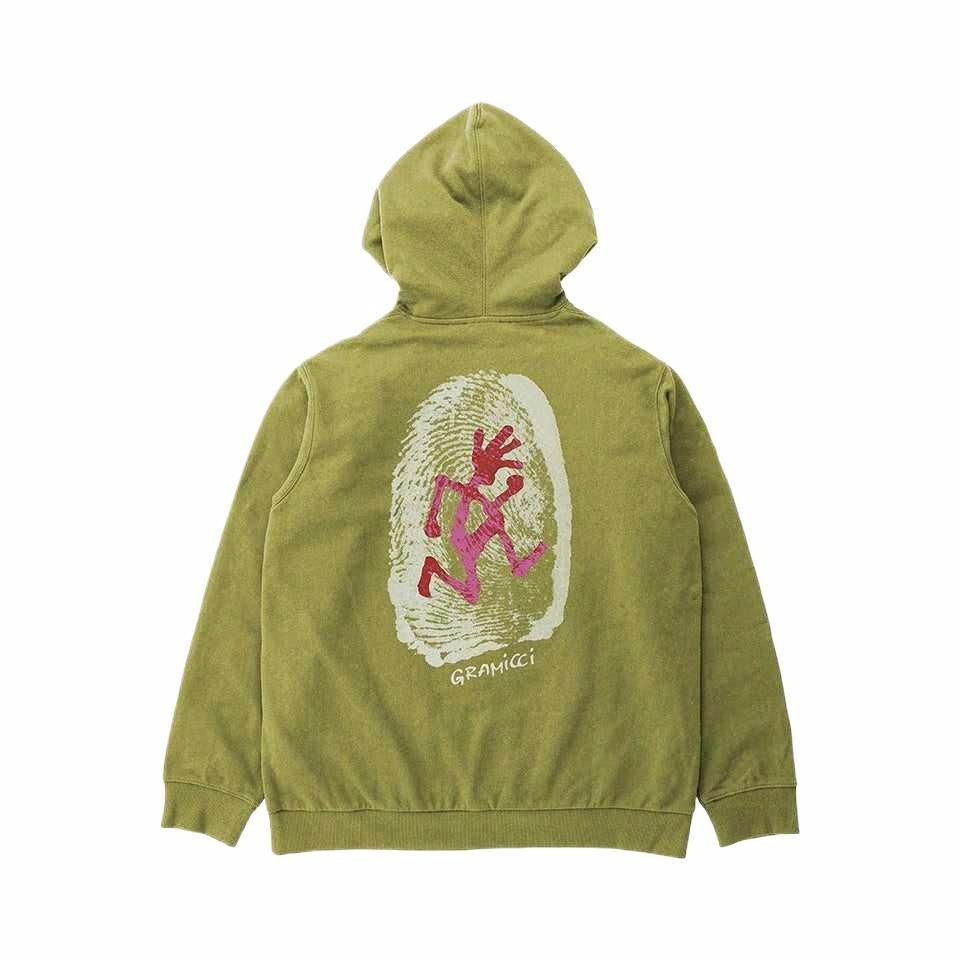 Худи Gramicci Thumbprint Hooded Sweatshirt (серое) — фото 11