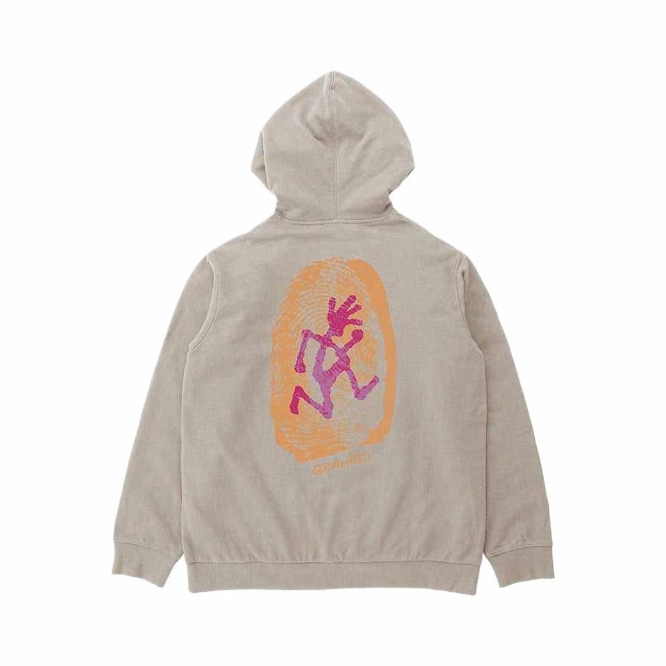 Худи Gramicci Thumbprint Hooded Sweatshirt (серое) — фото 2