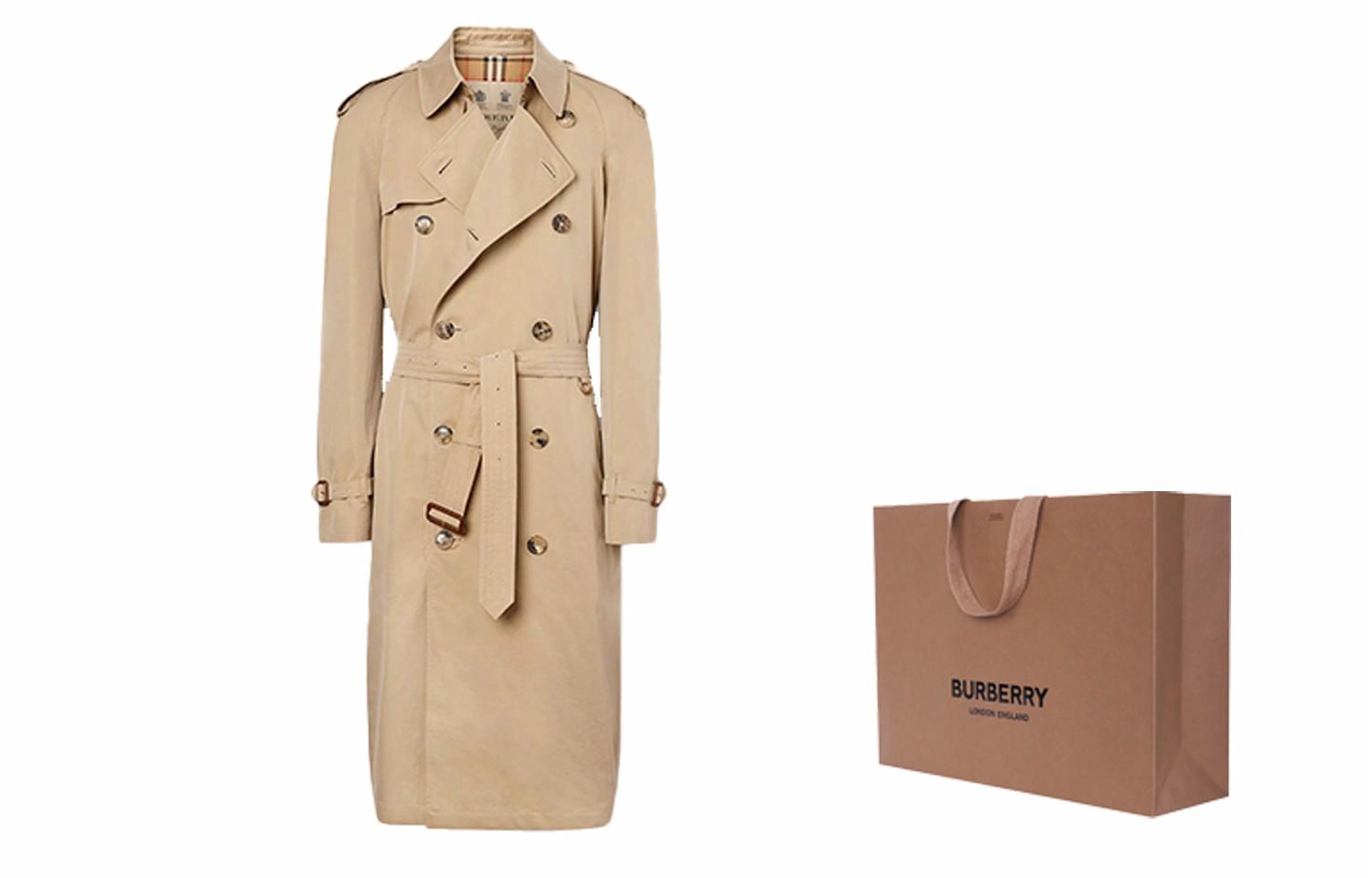 Мужской тренч Burberry (медовый) — фото 6