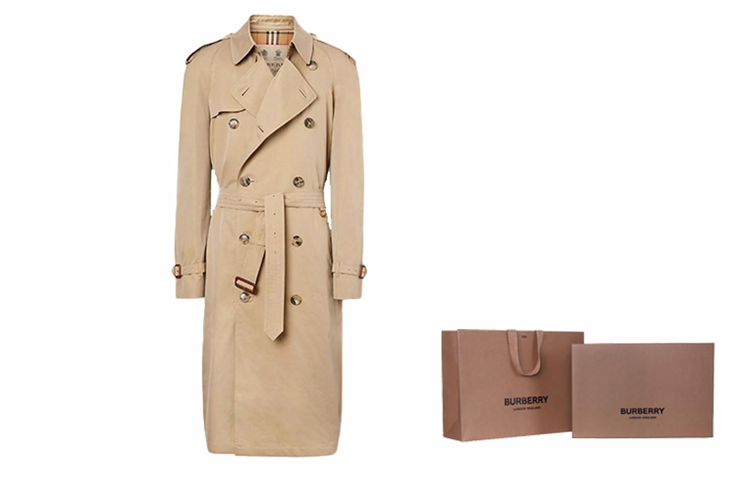 Мужской тренч Burberry (медовый) — фото 7