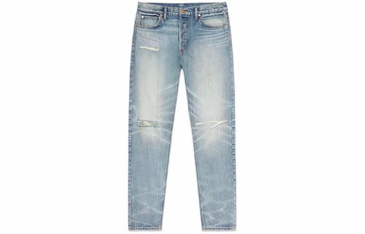 Джинсы Fear of God Essentials FW20 Denim Jeans Light Indigo (голубые) — фото 1