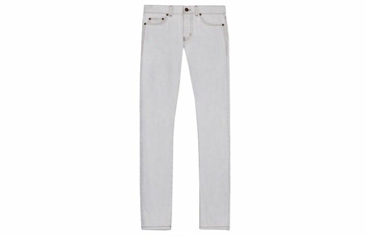 Мужские штаны SAINT LAURENT (серо-белые)