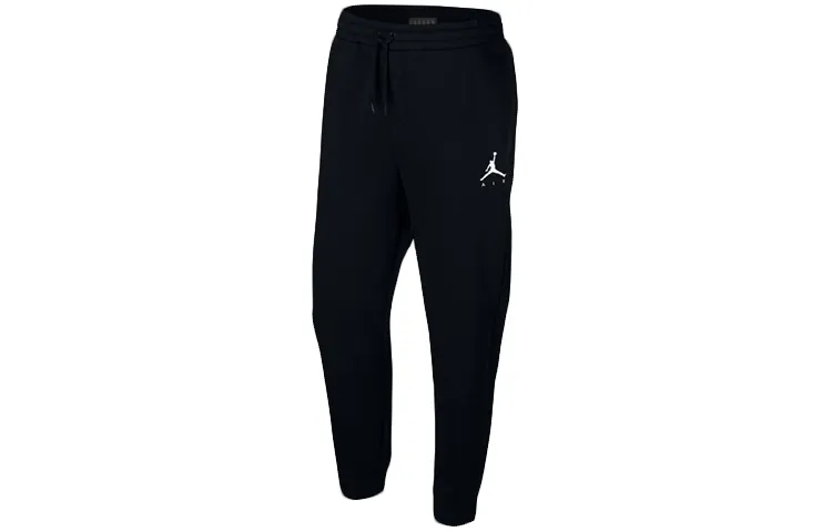 Jordan Jumpman Knitted Sweatpants Men's Black Moderate Straight Fit Pants