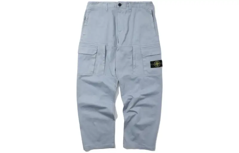 STONE ISLAND Cargo Pants Men's Gray Blue Moderate