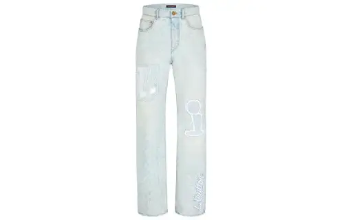 LOUIS VUITTON x Nba FW21 Jeans Men's Blue