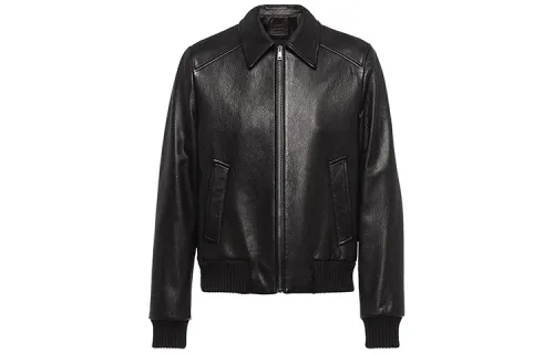 PRADA SS20 Leather Jacket Men's Black