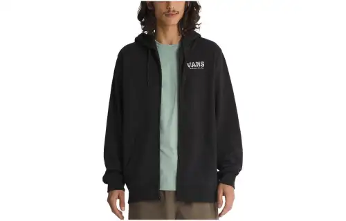 Vans Rose Rosette Full Zip Hoodie Jackets & Coats Men's Black