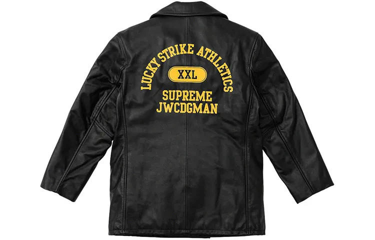 Supreme Junya Watanabe Cdg Man Schott Leather Peacoat