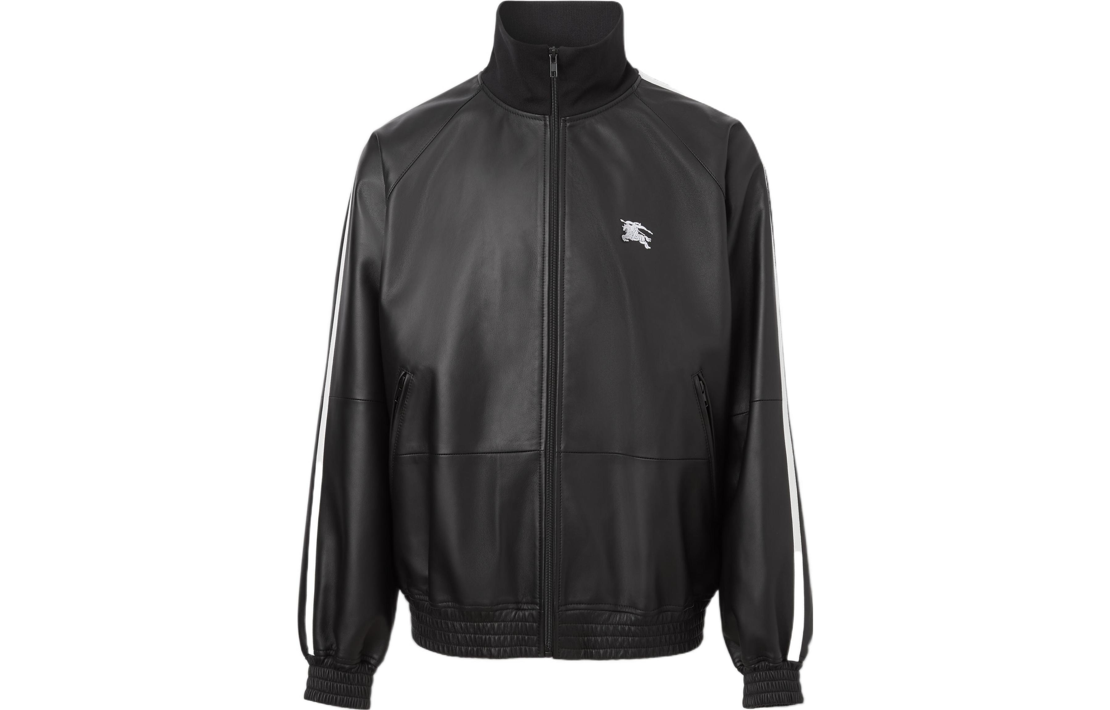 Supreme X Burberry Embroidered Logo Lambskin Funnel Neck Jacket Burberry Exclusive