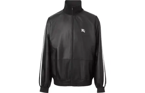 Supreme X Burberry Embroidered Logo Lambskin Funnel Neck Jacket Burberry Exclusive