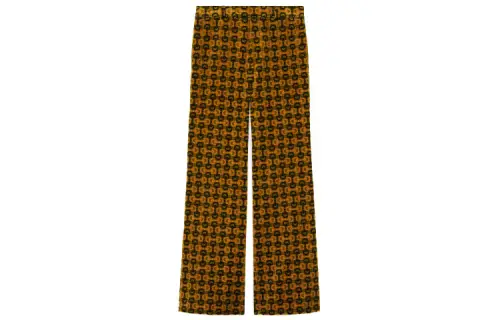 GUCCI Horsebit Print Flared Leg Pants