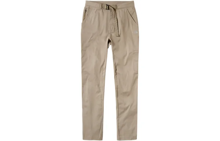THE NORTH FACE Knitted Sweatpants Men's Khaki Moderate Straight Fit Pants