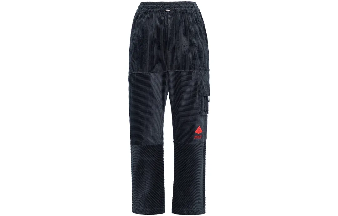 Nike Corduroy Cargo Casual Straight Long Pants Black