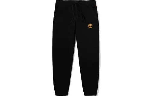 Timberland Knitted Sweatpants Men's Black Moderate Skinny Pants