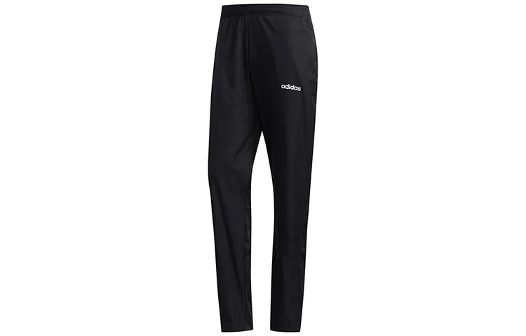 Adidas Knitted Sweatpants Men's Black Moderate Slim Fit Pants