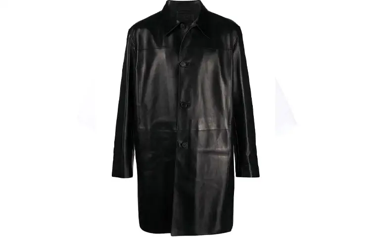 PRADA FW21 Leather Jacket Men's Black