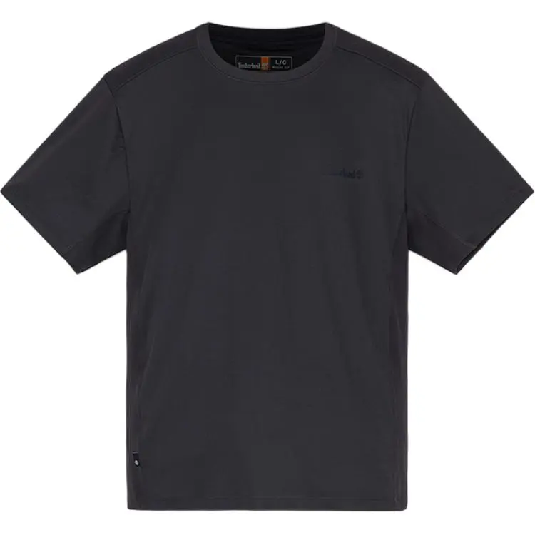 Timberland T-Shirts Men's Black Crew Neck Moderate Straight Fit