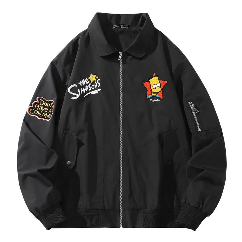 The Simpsons Jackets Unisex Lapel Moderate Pilot