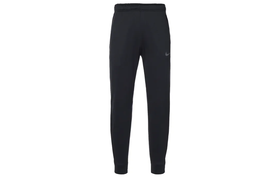 Nike Thermatapered Fleece Lined Training Tight Fit Quick Dry Long Style Knitted Sweatpants Men's Black