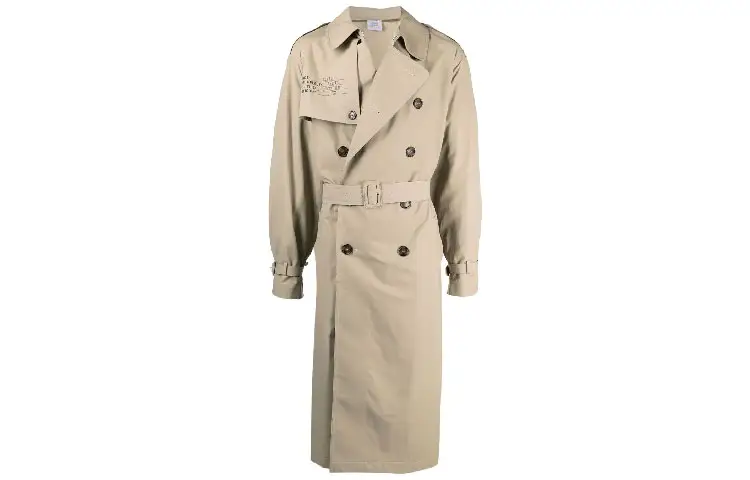 Vetements Trench Coat Unisex Brown