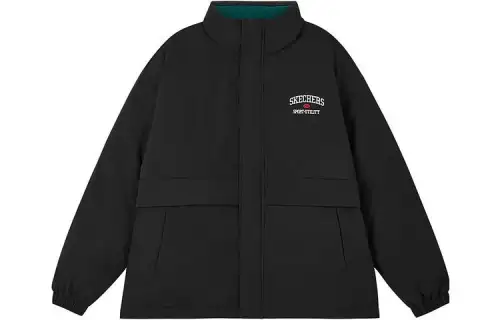 Skechers Colorful Puffer Jacket Unisex Carbon Black