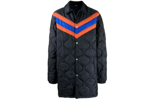 GUCCI Parka Coats Men's Blue Lapel Moderate