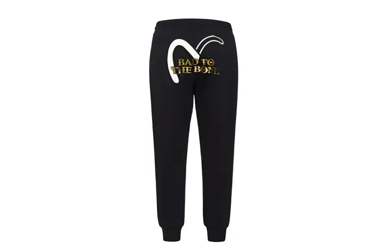 EVISU Cuffed Pants Casual Pants Men's Black