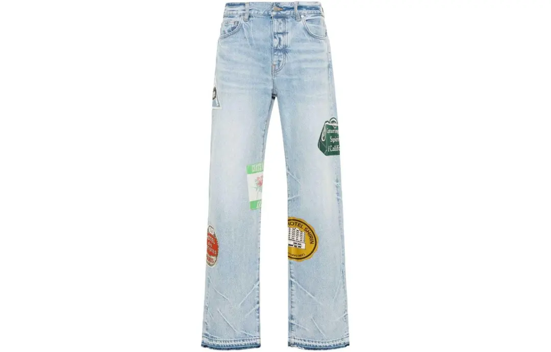 Amiri Travel Patch straight-leg jeans