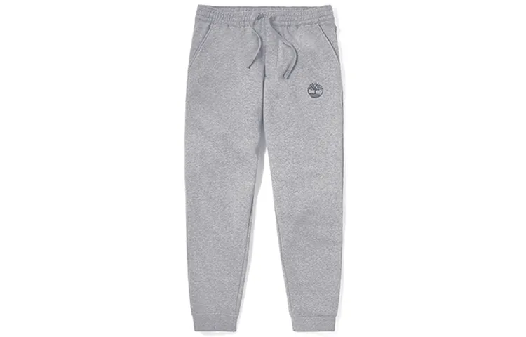 Timberland Knitted Sweatpants Men's Gray Moderate Cuffed Pants